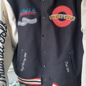 Warner Bros. Black and White Varsity Jacket